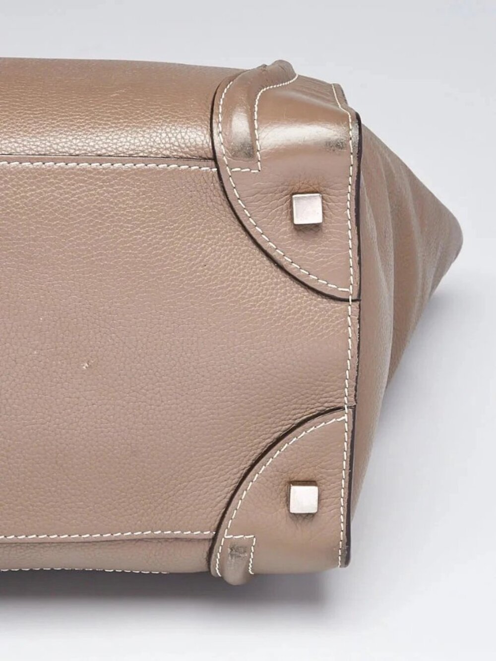 Celine Souris Drummed Calfskin Leather Mini Luggage Tote Bag - Picture 5 of 12